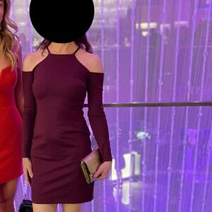 Trina Turk Lu Lu Cold Shoulder Long Sleeve Dress